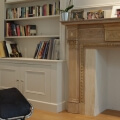 Fitted alcove cupboards and shelves - door detail