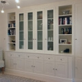 Large fitted display unit with drawers, cupboards and shelves